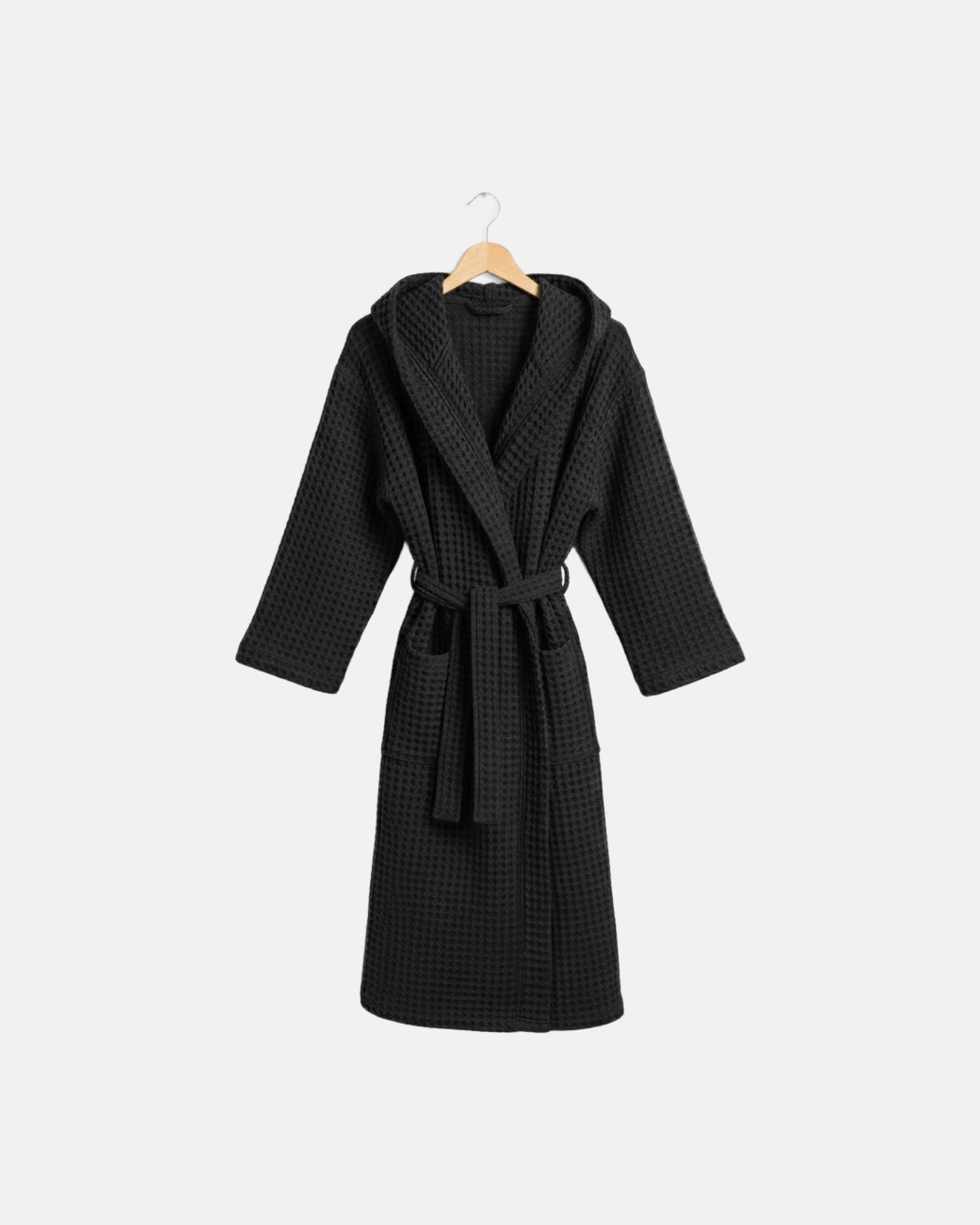 Robe de Chambre Gaufre Noir Raspail