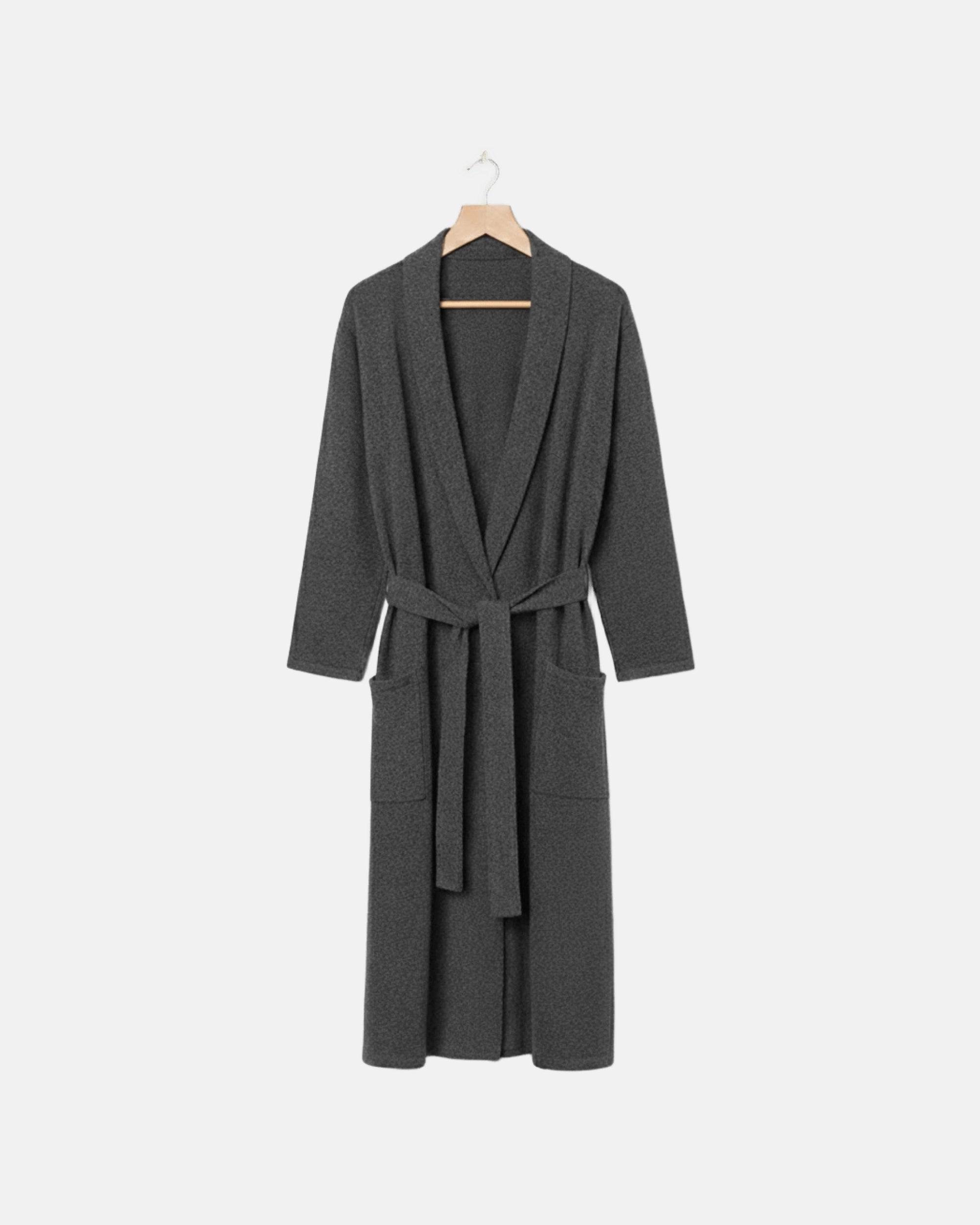Robe de Chambre Cachemire Gris Panthéon