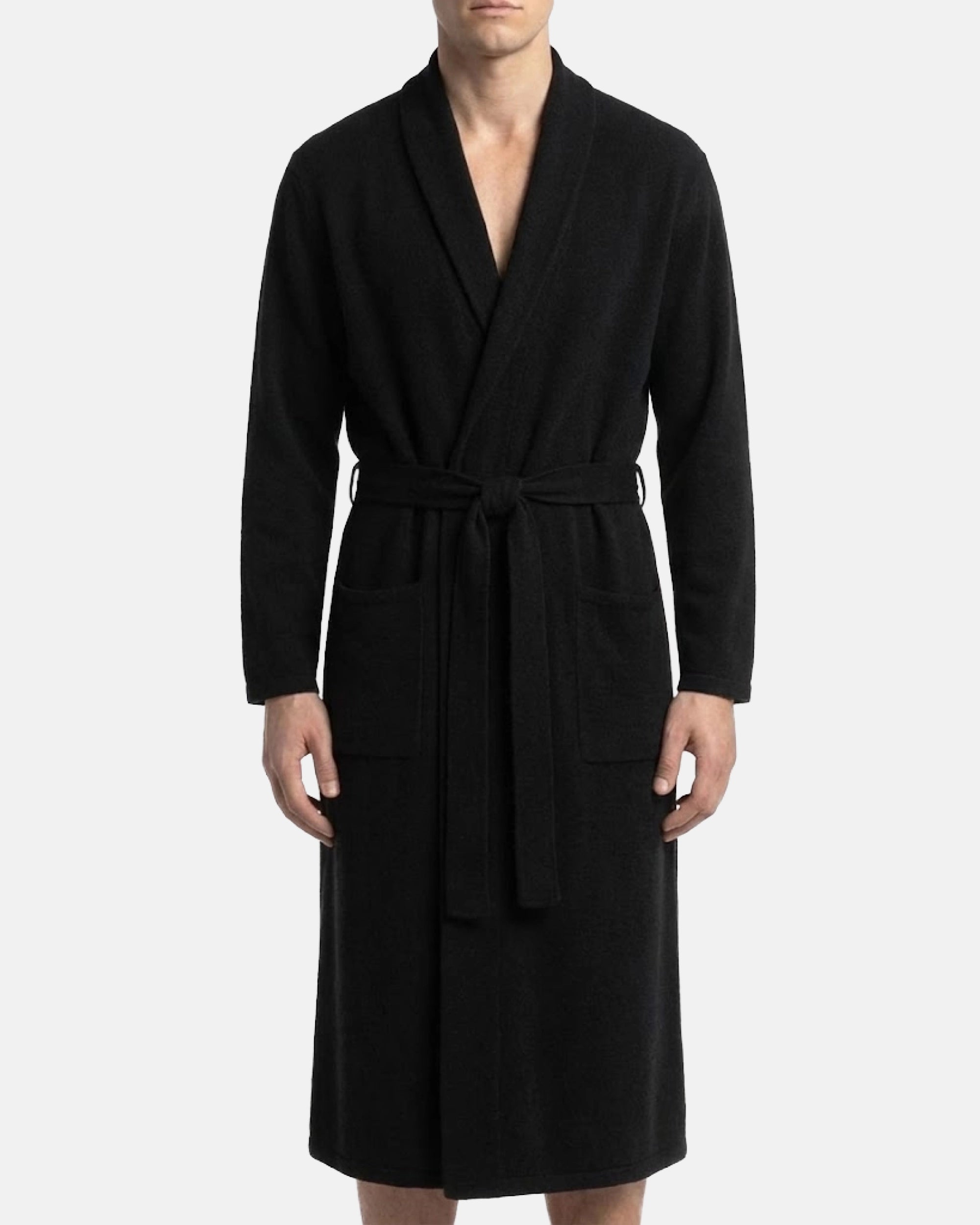 Peignoir Cachemire Noir Rivoli