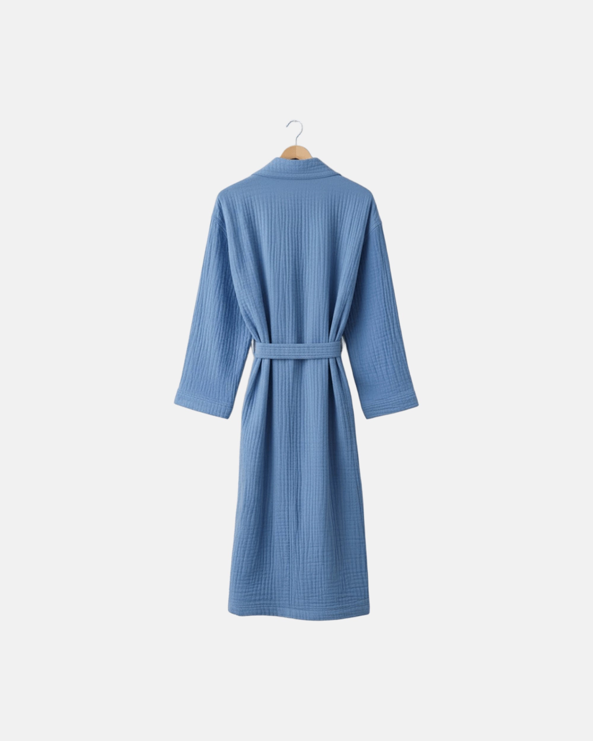 Peignoir en mousseline bleue Marie