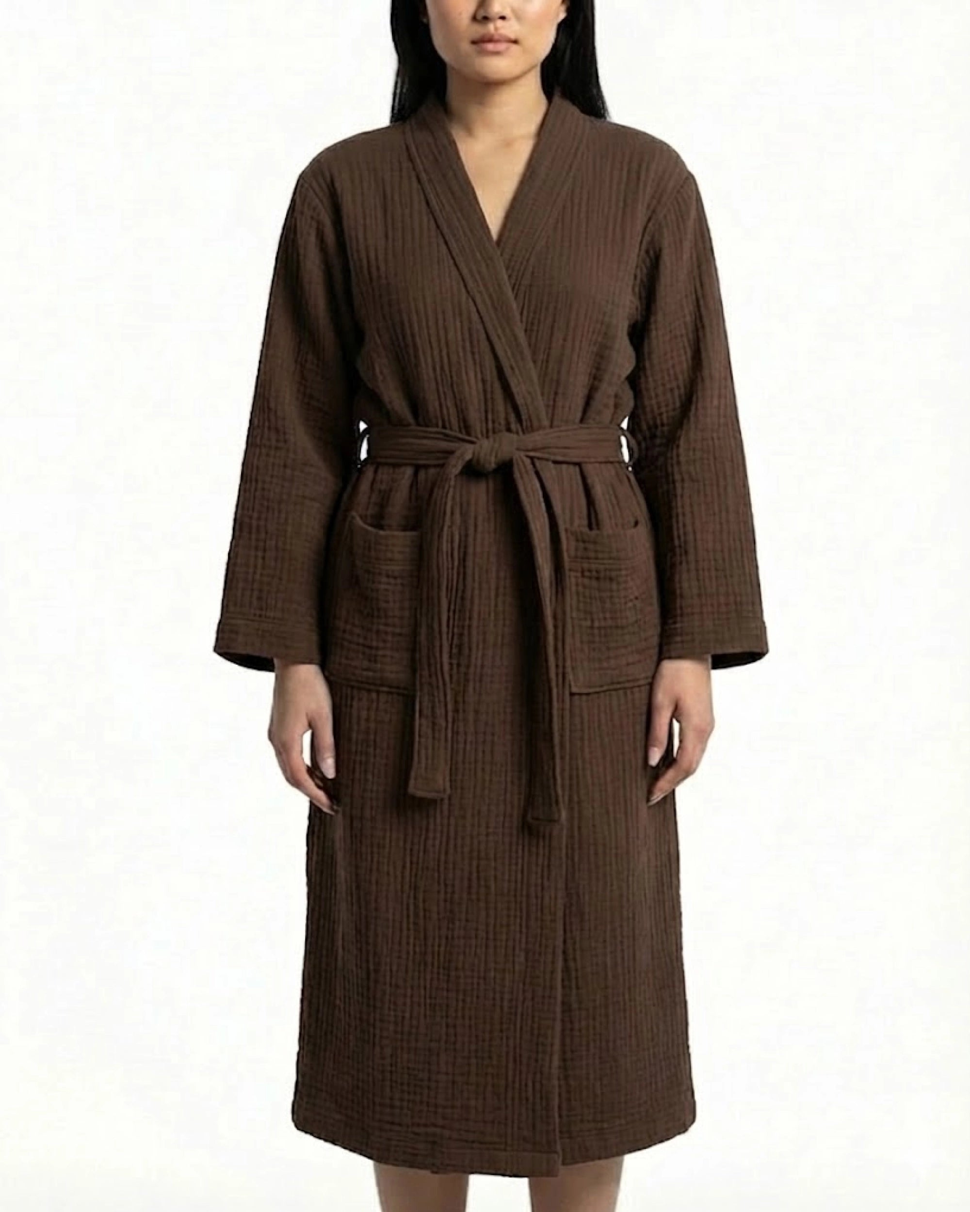 Peignoir en mousseline Brun Saint-Louis