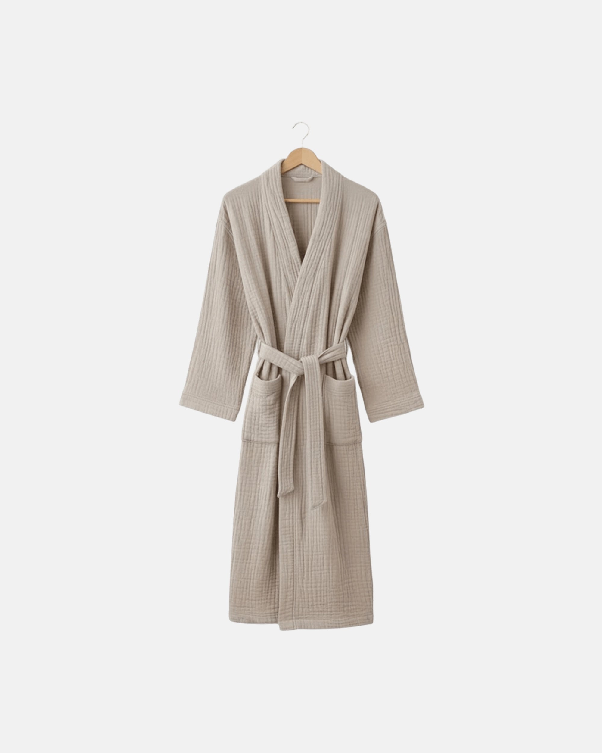 Peignoir en mousseline beige Arts