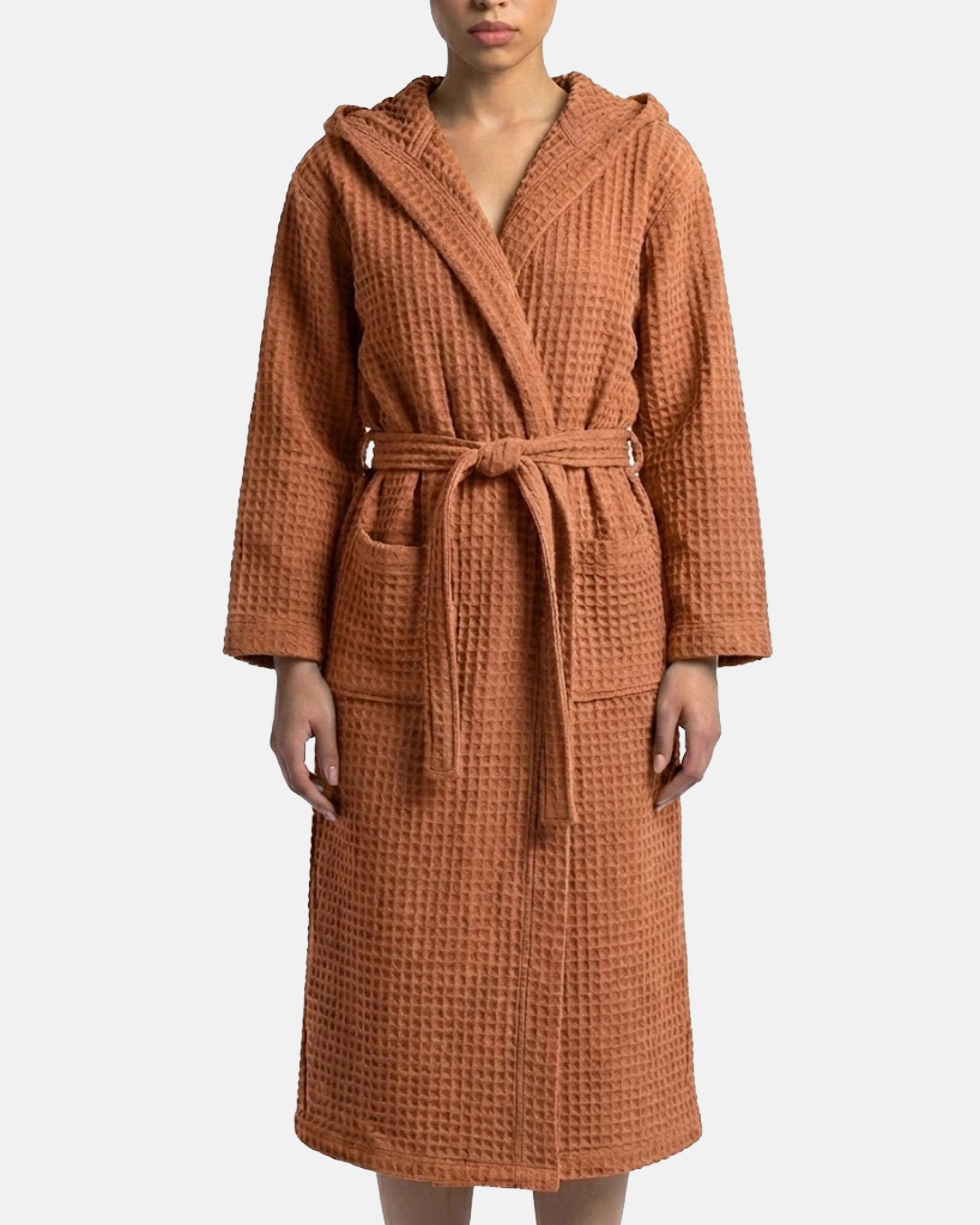 Peignoir Gaufre Orange Goutte